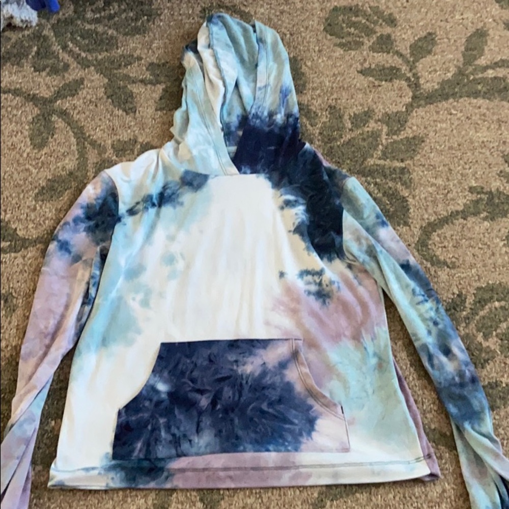 Tie dye pull over fleece